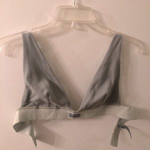 Skims Cotton Plunge Bralette in color Mineral